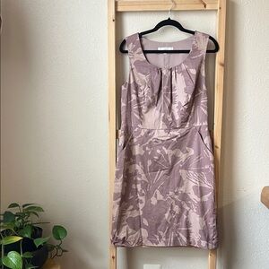 LOFT Abstract Floral Sleeveless Dress